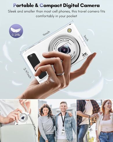 كاميرا رقمية بدقة 4K، كاميرات بدقة 48 ميجابكسل للتصوير الفوتوغرافي مع كاميرا أمامية وخلفية in Kuwait