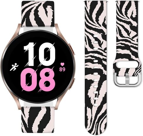 20mm Band Compatible with Samsung Galaxy Watch 7 6 5 4 FE 40 44mm Band for Women Men, Cute Printing Soft Silicone Sport Strap for Active 2/Galaxy Watch 3 41mm/Garmin Vivoactive 7/Venu in Saudi Arabia
