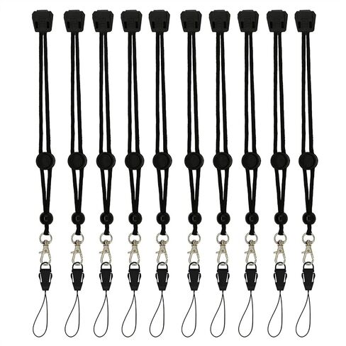 10pcs hand straps for Flashlight Cellphone USB Drive camera wrist strap, Adjustable Hanging Lanyard with Quick Release Buckle Parachute Cord Outdoor for Camera Keys Knife（black) Security Wrist Strap in Kuwait