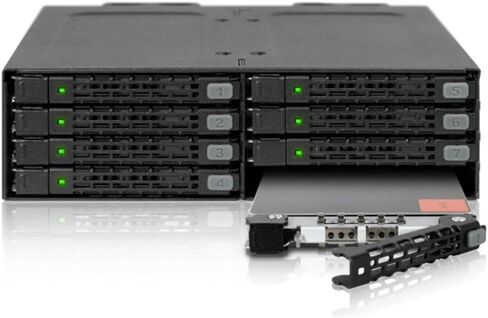 Icy Dock ToughArmor MB998SP-B 8 x 2.5" SATA 7 mm Gbps HDD/SSD Mobile Rack/Cage in 1 x 5.25" Bay [parallel import goods] in Saudi Arabia