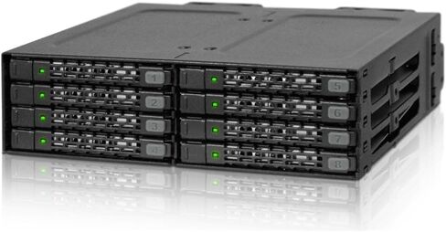 Icy Dock ToughArmor MB998SP-B 8 x 2.5" SATA 7 mm Gbps HDD/SSD Mobile Rack/Cage in 1 x 5.25" Bay [parallel import goods] in Saudi Arabia