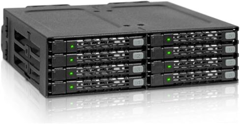 Icy Dock ToughArmor MB998SP-B 8 x 2.5" SATA 7 mm Gbps HDD/SSD Mobile Rack/Cage in 1 x 5.25" Bay [parallel import goods] in Saudi Arabia