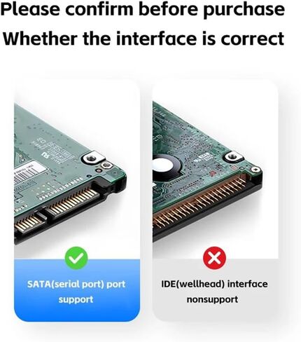 2.5Inch External Hard Drive Enclosure USB 3.1 Hard Disk Case 6TB Supports 7mm 9.5mm SSD HDD for Laptop PC in Saudi Arabia