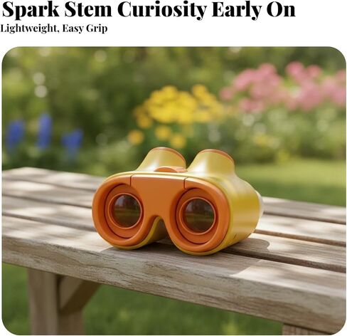 Child-Friendly Toy Binoculars | Gift Box Packaging, Portable, for Outdoor Adventuring, Pretend Play, Kids, Pink in Kuwait