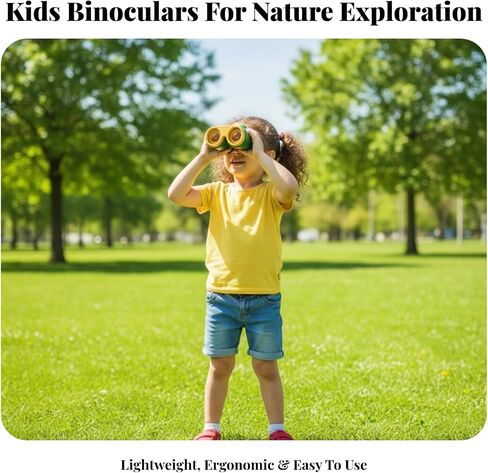 Child-Friendly Toy Binoculars | Gift Box Packaging, Portable, for Outdoor Adventuring, Pretend Play, Kids, Pink in Kuwait