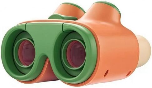 Child-Friendly Toy Binoculars | Gift Box Packaging, Portable, for Outdoor Adventuring, Pretend Play, Kids, Orange in Kuwait