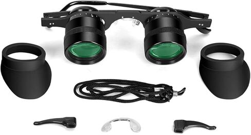 Eyeglass Style Telescope with Central Bridge and Temple Arms Providing Stable Fit and 10x34 Enhanced Viewing Suitable for Low Light Conditions Outdoor Concerts in Saudi Arabia