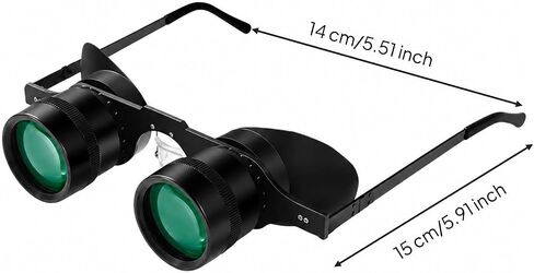 Eyeglass Style Telescope with Central Bridge and Temple Arms Providing Stable Fit and 10x34 Enhanced Viewing Suitable for Low Light Conditions Outdoor Concerts in Saudi Arabia