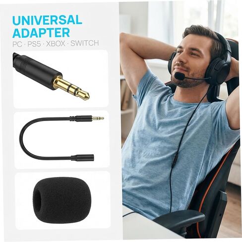 SHINEOFI Gaming Headset Microphone Replacement 2 Pack, Detachable Boom in Saudi Arabia