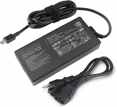 180W AC Charger A22-180P1A ADP-180TB K Compatible with ASUS ROG Zephyrus G14 2024 GA403 GA403U GA403UI GA403UV GA403UU V16 V3607 GA403UV-G14.R94060 GA403UI-G14 Rectangle Tip Laptop Adapter in Saudi Arabia