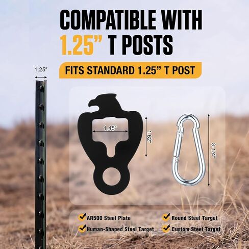 4pcs/2set T Post Target Hanger Steel Target Mount Bracket in Saudi Arabia