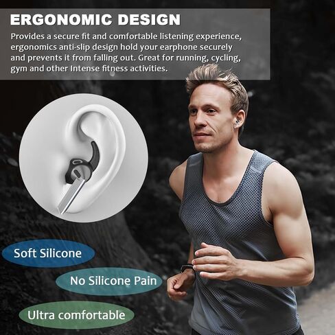 Ear Hooks for Galaxy Buds 3, WADVCU 5 Pairs Ear Hook Compatiable with Samsung Galaxy Buds 3 Silicone Accessories Anti-Slip Ear Covers Holder [Not Fit in The Charging Case](Black) in Saudi Arabia