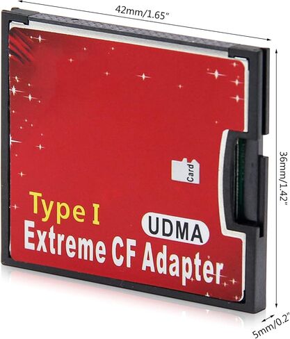 Micro-SD TF to Card Adapter Micro-SD to Compact Type I Memory Card Reader Converter / / Memory in Saudi Arabia