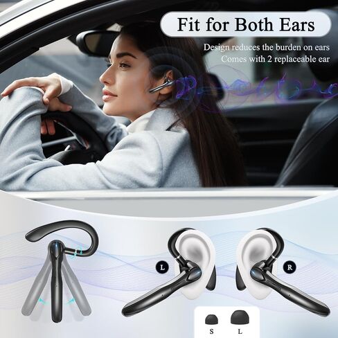 Sisism Bluetooth Headset, Wireless Headset with Mic for Work in Saudi Arabia