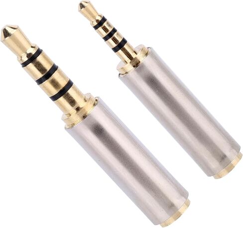 2pcs 2.5mm to 3.5mm & 3.5mm to 2.5mm Stereo/Mono Audio Adapters in Saudi Arabia
