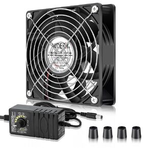 120mm x 38mm AC Powered Computer Cooling Fan with 110V-240V Variable Speed Controller for Reptile Terrarium, Greenhouse, Electronics Cabinet, DVR & PlayStation Ventilation in Saudi Arabia