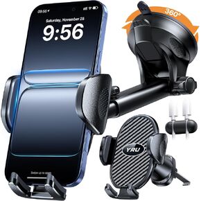 YRU【Upgraded Military-Grade & Safety Cert Universal Car Phone Holder Mount in Saudi Arabia