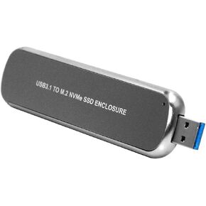 JMT M2 SSD Case Enclosure USB 3.1 to PCI-E M.2 SSD Hard Disk Case Box External Hard Drive Case for NVME 2242/2260/2280 M.2 SSD (Grey) in Saudi Arabia