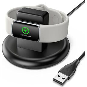 Wanme Charger Stand for Fitbit Charge 6/5 & Luxe, Magnetic Dock with 4.4ft USB Cable, Fast-Charging Accessory with Stable Base for Fitbit Charge 6 / Charge 5 / Luxe Smartwatch (Black) in Saudi Arabia