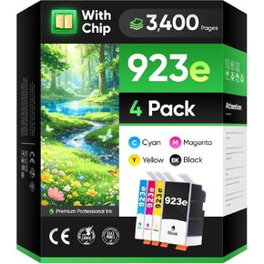 Yeegfey 923e 923XL Ink Cartridges Replacement for HP 923 XL Black Color 4-Pack to Use with OfficeJet Pro 8120e 8125e 8130e 8135e 8138e 8139e 8120 8122 8124 8125 8130 8132 8134 8135 8138 8139 Printers in Saudi Arabia