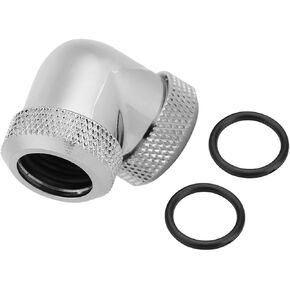 Jiawu 14mm OD Twist 90 Degree Elbow Water Cooling Fitting, Black (Silver) in Kuwait