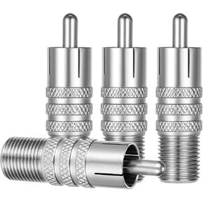 F-Type Female to RCA-Connector Male Coax 4-Pack Universal for Audio in Saudi Arabia