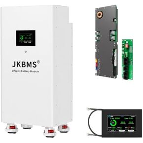 JKBMS 51.2V LiFePO4 Battery Kit with 200A Inverter BMS and 4.3 LCD Display in Kuwait