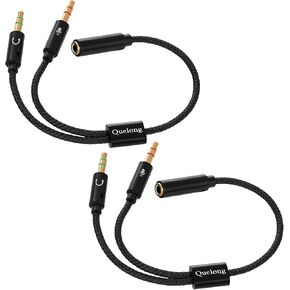 1Pcs Computer Headphone Splitter, Gaming Headset to PC Adapter mic input. in Saudi Arabia