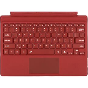 غطاء من نوع mobee لجهاز Microsoft Surface Pro 7+ / Pro 7/6 / 5/4 / 3، 12.3 بوصة، لوحة مفاتيح بلوتوث رفيعة للغاية مع لوحة لمس متعددة (أحمر بدون إضاءة خلفية) in Kuwait