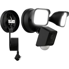 WYZE Floodlight Camera v2 with Plug-in Mount, 2K HD Outdoor Security Camera, Color Night Vision, Motion Activated, Electrical Box with 20ft Weather-Resistant Power Cable, Easy Installation (Black) in Saudi Arabia