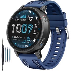 22mm Sport Watch Band Fit for Amazfit Active Max/Bip 6/Bip 5/Balance 2/GTR 4/3 Pro/3/2/2e/47mm, 22mm braided silicone Replacement Strap Fit for COROS PACE 3 4/APEX PRO/2 Pro/APEX 46 MM/APEX 4 42 MM in Saudi Arabia