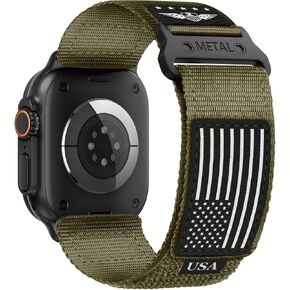 Rugged Nylon for Apple Watch Band 42mm 40mm 41mm 40mm 38mm Men SE 3/SE 2 in Saudi Arabia