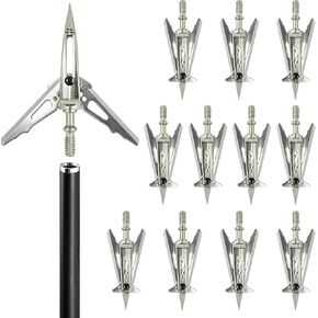 6/12pcs 2 Blade Mechanical Hunting Arrow Tips Expandable Broadheads in Saudi Arabia