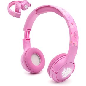 Kids Safe Wireless Light Up Headphones, Foldable Tangle-Free 3.5mm Jack, Volume Limiting 85/94dB, Over-Ear with Microphone for School/Toddlers/Teens/Boys/Girls/Ipad/Tablet/Kindle/Phones/Travel/Plane in Saudi Arabia