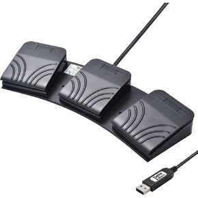 Powboro USB القدم التبديل الثلاثي 3 دواسة التحكم برنامج مخصص جهاز الكمبيوتر لوحة المفاتيح خريطة الوسائط المتعددة مفتاح الكهروضوئية البصرية التبديل النسخ HID لألعاب فيديو الكمبيوتر، اضغط للتحدث in Kuwait