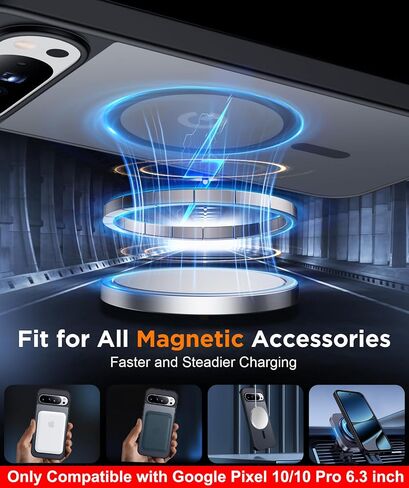 SPIDERCASE Magnetic for Google Pixel 10/Pixel 10 Pro Case, Black in Saudi Arabia