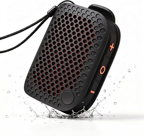 Portable Bluetooth Speaker with Tws Stereo | Small Clip on Bluetooth Speaker IPX7 Waterproof Mini Magnetic Wireless Speaker, Portable Outdoor Bluetooth Speakers, Big Audio and Punchy Bass，Black in Saudi Arabia