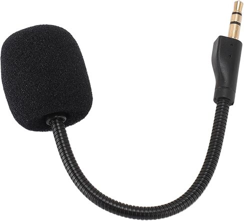 Diyeeni 3.5mm Gold Plated Noise Cancelling Gaming Headset Microphone Replacement, Omnidirectional Flexible Arm with Foam Cover, Plug and Play Detachable Microphone Boom for G PRO X, 360 in Saudi Arabia