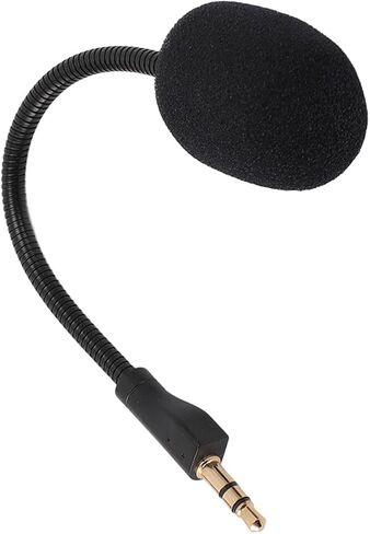 Diyeeni 3.5mm Gold Plated Noise Cancelling Gaming Headset Microphone Replacement, Omnidirectional Flexible Arm with Foam Cover, Plug and Play Detachable Microphone Boom for G PRO X, 360 in Saudi Arabia