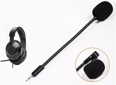 Lawsen Mic for Headset 4Pcs Q100 Microphone for J Q100 Gaming Headset Microphone Game Mic Black in Saudi Arabia