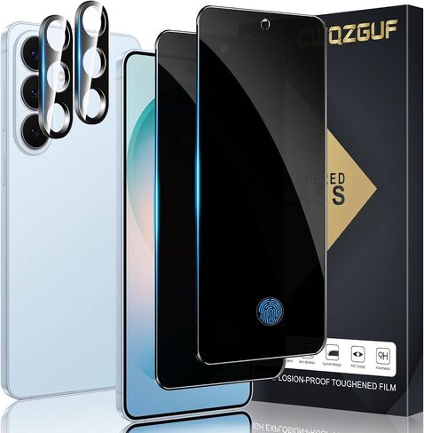 2 Pack for Galaxy S26 5G Privacy Screen Protector - Privacy Flim [Fingerprint Unlock Support] - Camera Lens Tempered Glass - Installation Tool - 28 Degree Anti Spy - Bubble Free in Saudi Arabia