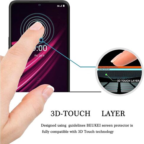 (3 Pack) Screen Protector Tempered Glass Compatible for T-Mobile REVVL V+ 5G (T-Mobile REVVL V PLUS 5G), Touch Sensitive,(6.82 inch) Case Friendly, 9H Hardness in Saudi Arabia