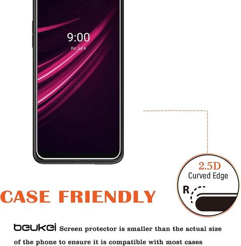 (3 Pack) Screen Protector Tempered Glass Compatible for T-Mobile REVVL V+ 5G (T-Mobile REVVL V PLUS 5G), Touch Sensitive,(6.82 inch) Case Friendly, 9H Hardness in Saudi Arabia