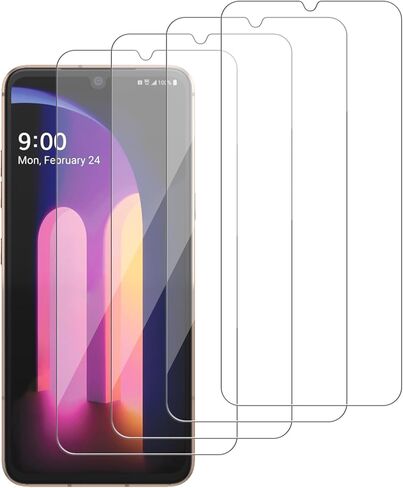4 Pack Glass Screen Protector Compatible for LG V60 ThinQ in Saudi Arabia