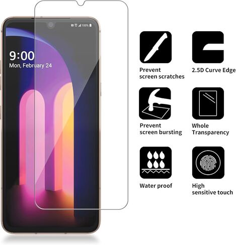 4 Pack Glass Screen Protector Compatible for LG V60 ThinQ in Saudi Arabia