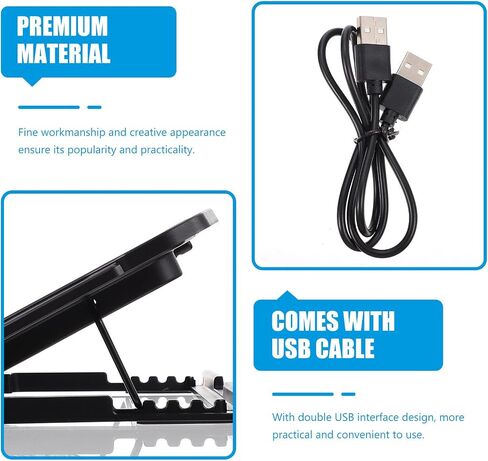 Laptop Heat Dissipation Rack Black Iron Plastic Cooling Stand 5v in Kuwait
