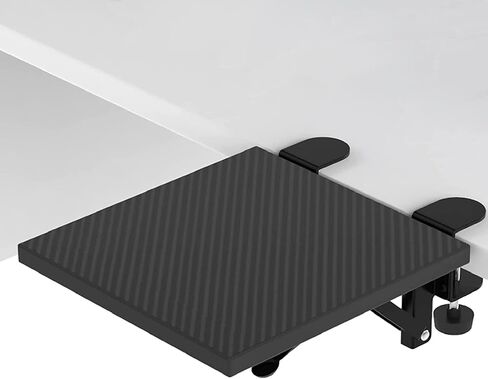 Desk Arm Rest Table Extender Wrist Forearm Elbow Support Computer Desk Extension Collapsible for Square Tabletop - Carbon Fiber 9.45" x 7.87" in Saudi Arabia