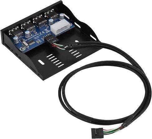 USB 2.0 Front Panel for 3.5" Floppy Bay – 4-Port Metal Enclosure with 9-Pin Header in Kuwait