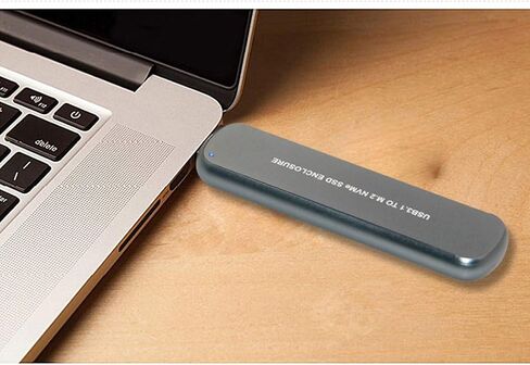 JMT M2 SSD Case Enclosure USB 3.1 to PCI-E M.2 SSD Hard Disk Case Box External Hard Drive Case for NVME 2242/2260/2280 M.2 SSD (Grey) in Saudi Arabia