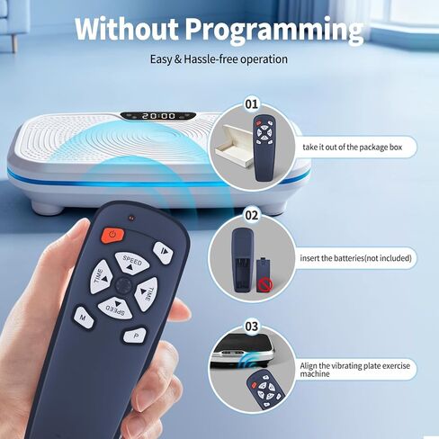 Vibration Plate Replacement Remote Control for ADVENOR/EILISON/ROTAI/FEIERDUN/PowerFit Vibration Plate Exercise Machine, Black in Saudi Arabia